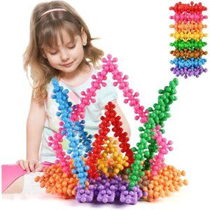 Unisex 200 Pieces Building Blocks‎ Kids STEM Toys Educational Discs Sets Toys